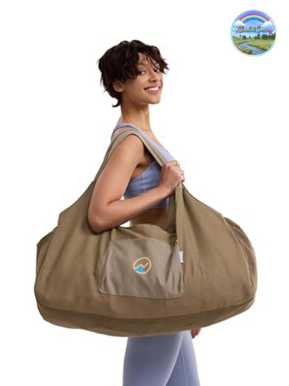 Extra Large Yoga Mat Bag Canvas Full Zip 3 Pockets Fits Thick Mats